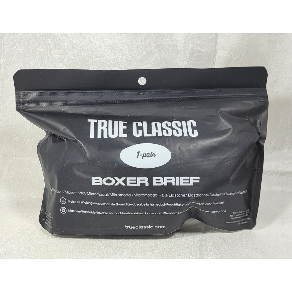 True Classic Men's Boxer Brief - Black -‎ Medium
